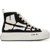 Amiri Premium Leather Sneakers With Pull-tab And Rubber Toe Cap In Black
