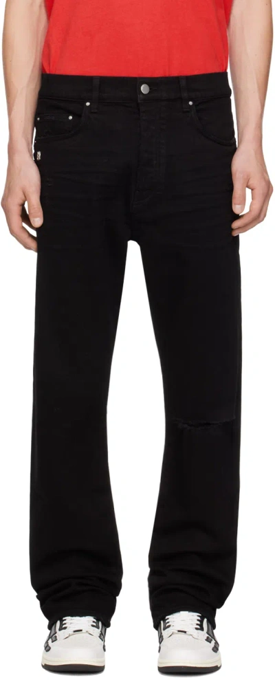 Amiri Black Slash Slim Jeans In Black Od