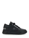 Amiri Black Sneakers With Logo Patch On The Side And Logo Lettering On The Rear In Leather Man In Black