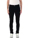 Amiri Logo-embroidered Skinny-cut Jeans In Black