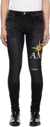 Amiri Jeans Mit Starburst-applikation In Vintage Black