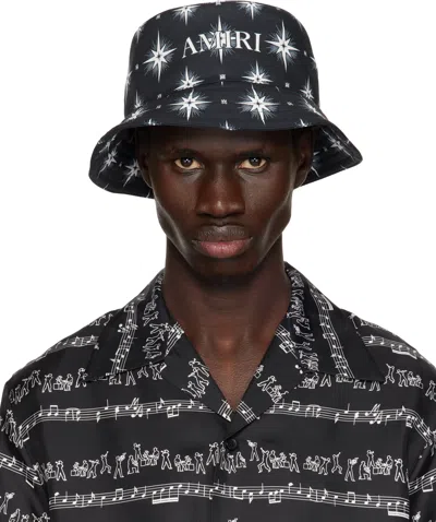 Amiri Black Starburst Bucket Hat In Multi