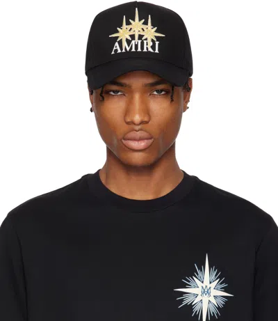 Amiri Black Starburst Cap