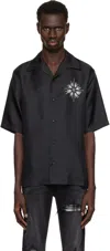 Amiri 'starbus' Black Silk Shirt In Black