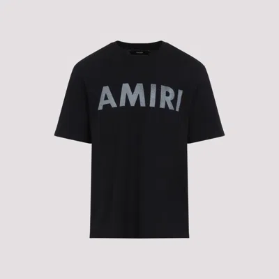 AMIRI BLACK STENCIL COTTON T-SHIRT