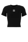 Amiri Black Stretch Cotton Blend T-shirt In Black