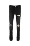 Amiri Stretch Denim Jeans Distressed Detailing In Vintageblack