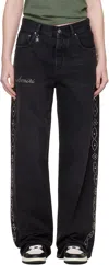 Amiri Black Stud Baggy Jeans In Black