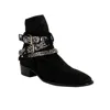 Amiri Man Ankle Boots Black Size 10 Soft Leather In Black