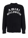 Amiri Black Sweater With Maxi Logo Lettering On The Front In Black