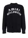 Amiri Black Sweater With Maxi Logo Lettering On The Front In Black