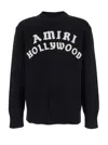 Amiri Black Sweater With Maxi Logo Lettering On The Front