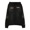 Amiri Hooded Sweatshirt With Front Pocket And Palm Tree Motif In Black