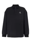 Amiri Black Solid Shirt Collar Polo In Black