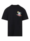 Amiri Black T-shirt With Logo Print And Graphic Design