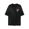 Amiri Short-sleeve T-shirt With Vintage Graphic And Distressed Finish In Black