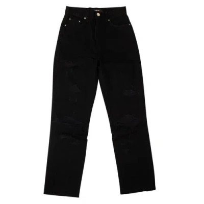 Pre-owned Amiri Black Thrasher Crop Straight Jean Pants Size 26 $790
