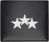 Amiri Black Three Star Leather Bifold Wallet In Black