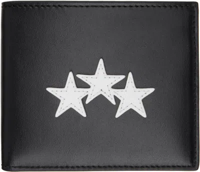 Amiri Black Three Star Leather Bifold Wallet