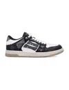 Amiri Skel Top Black Low Top Sneakers With Logo Patch On The Tongue And Logo Lettering On The Heel In Leat In Black