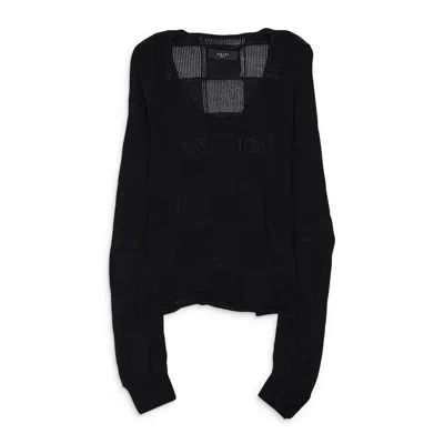 Amiri Black V-neck Sweater
