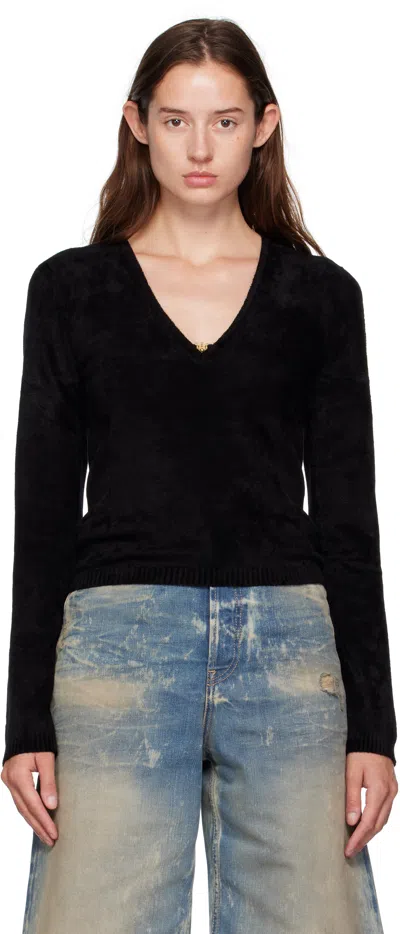 Amiri V-neck Detail-embellished Top In Animal Print