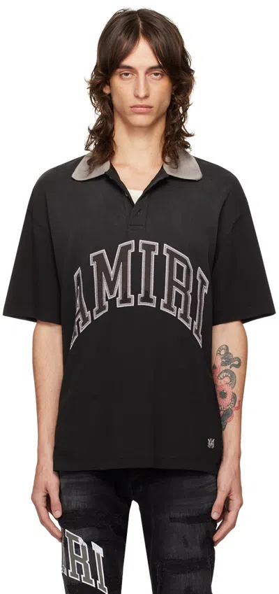 Amiri Black Vintage Oversized Polo