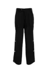 Amiri Wide Leg Pleated Trousers With Expandable Sides In Black