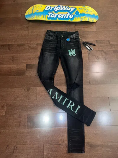 Pre-owned Amiri Black Watercolour Jeans