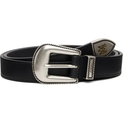 Amiri Black Western Belt