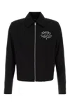 Amiri Crystal Embellished Wolf Zip Up Jacket