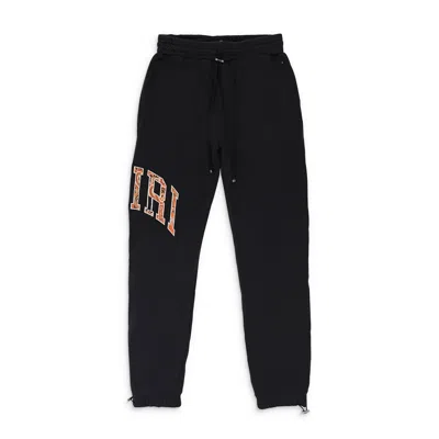 AMIRI BLACK/ORANGE BANDANA SWEATPANTS