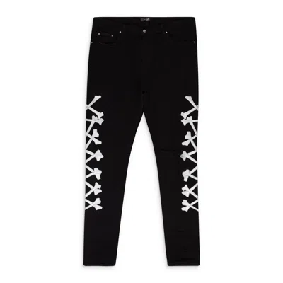 Amiri Black/silver Bones Jeans