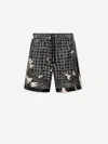 Amiri Bleach Bandana Silk Shorts In Multi