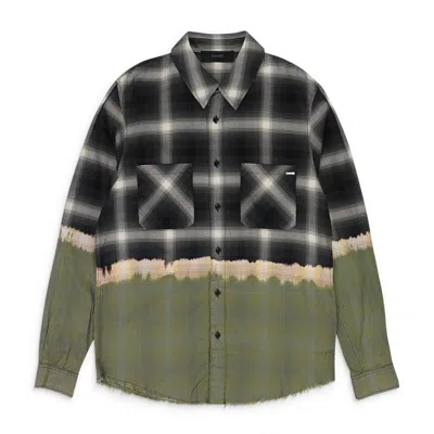 Amiri Bleach Bandana Plaid Multicolor Button Down Shirt