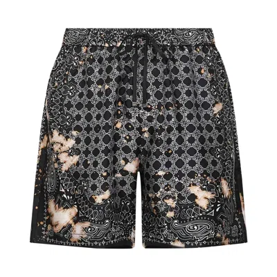 Pre-owned Amiri Bleach Bandana Short 'black' | Men's Size S