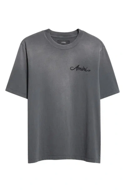 AMIRI AMIRI BLEACHED BANDANA PATCH T-SHIRT