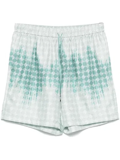 Amiri Bleached-effect Shorts In Blue
