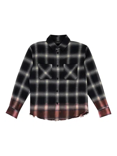 Amiri Bleached Shirt In Black/red
