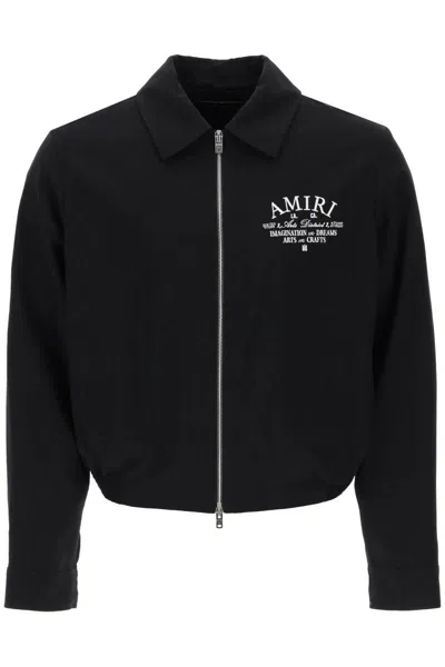 AMIRI BLOUSON JACKET WITH ARTS DISTRICT EMBROIDERY