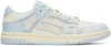 Amiri Blue & White Two-tone Skel Top Low Sneakers In Blue White Grey