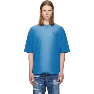 Amiri Arts District Faded Cotton T-shirt In Blue