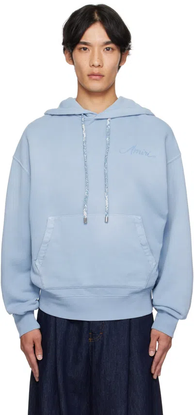 Amiri Blue Bleach Bandana Os Hoodie