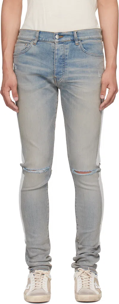 Amiri Blue Bones Slash Jeans