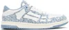 Amiri Two-tone Boucle Skel Sneakers In Blue