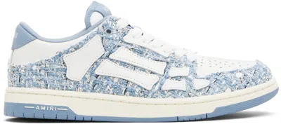 Amiri Blue Bouclé Skel Top Low Sneakers