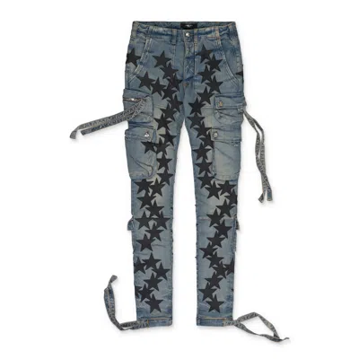 Amiri Blue Chemist Star Tactical Cargo Pants