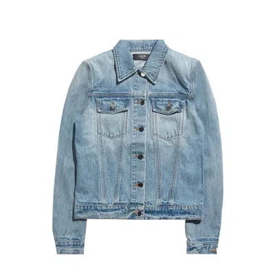 Amiri Blue Cotton Denim Women's Jacket