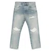 Amiri Jeans With Rips Antique Indigo In Blue