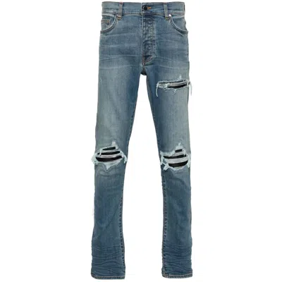 Amiri Mx1 Distressed-effect Skinny Jeans In Blue